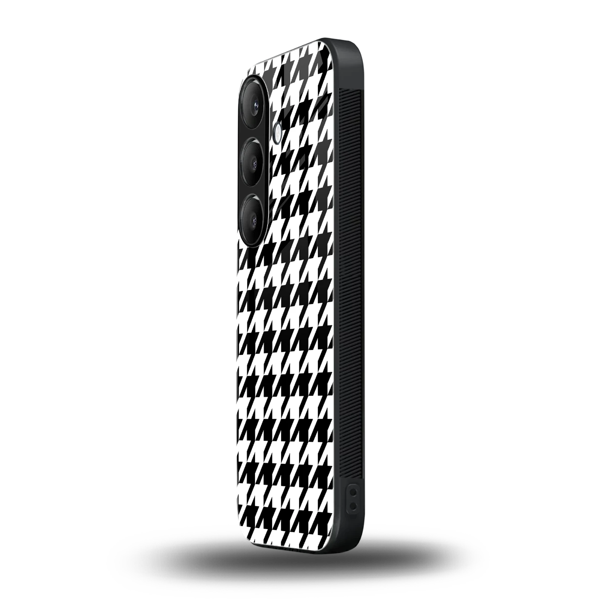 Houndstooth samsung galaxy s25 mobile cover | shockproof glass phone case