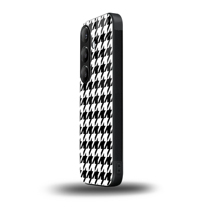 Houndstooth samsung galaxy s24 mobile cover | shockproof glass phone case