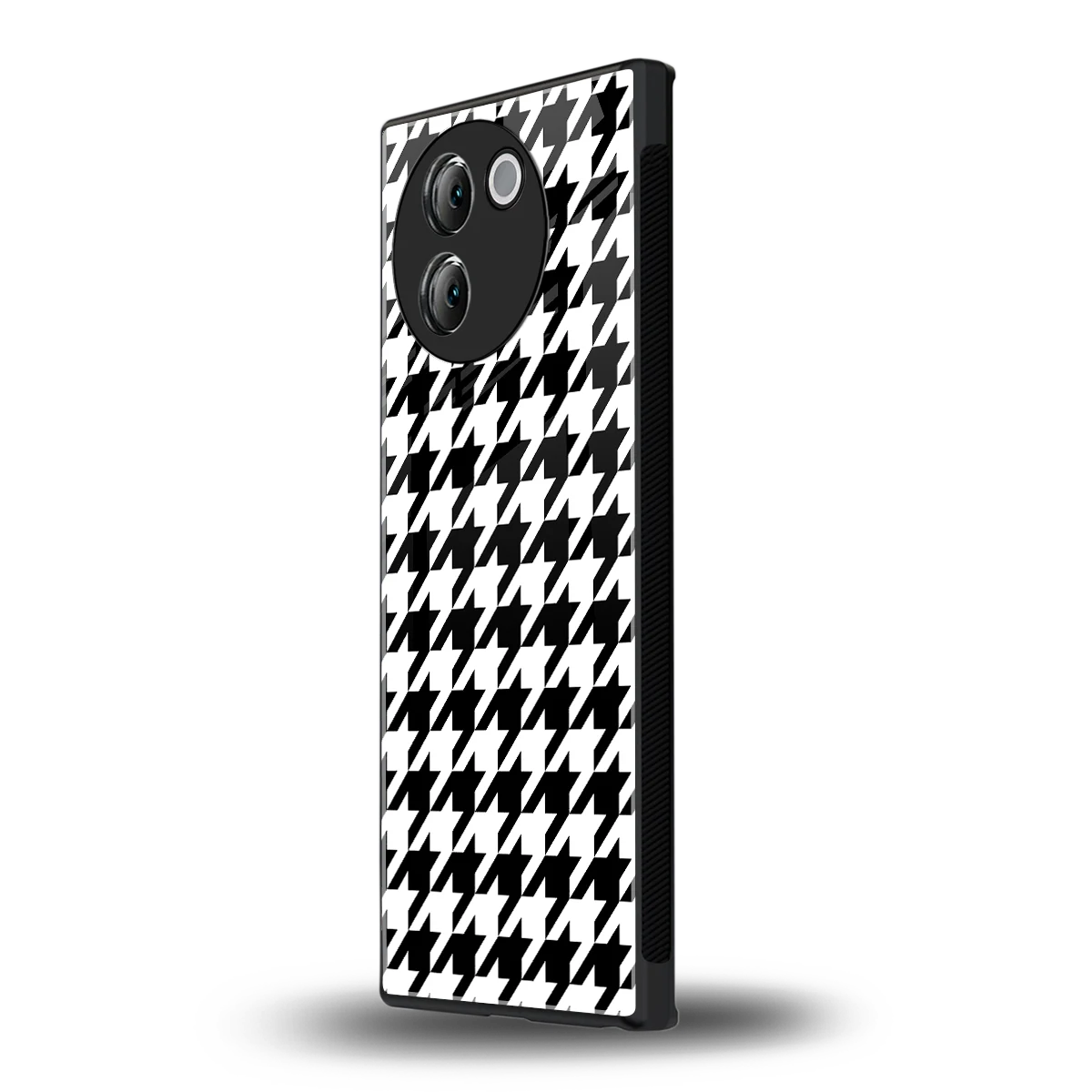 Houndstooth vivo v30e mobile cover | shockproof glass phone case