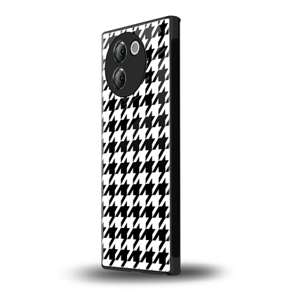 Houndstooth vivo v30e mobile cover | shockproof glass phone case