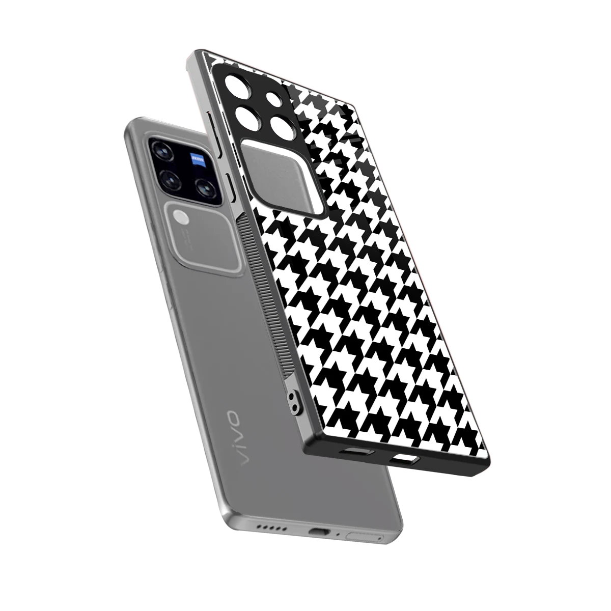 Houndstooth sleekvivo v30 pro cover with tempered glass back and TPU edges