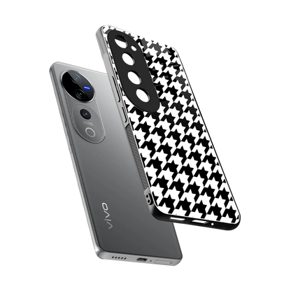 Houndstooth sleek vivo v40 pro cover with tempered glass back and TPU edges