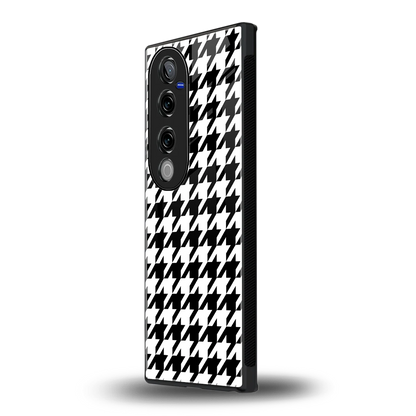 Houndstooth vivo v40 pro mobile cover | shockproof glass phone case