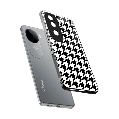 Houndstooth sleek vivo v40e cover with tempered glass back and TPU edges