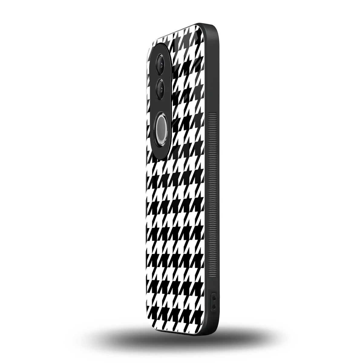 Houndstooth vivo v50 mobile cover | shockproof glass phone case