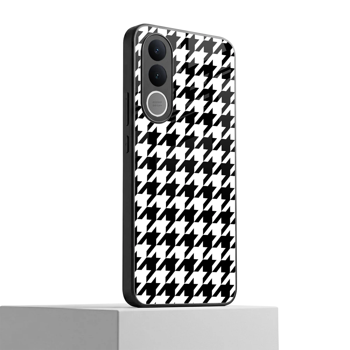 Houndstooth vivo v70 fe mobile cover | shockproof glass phone case