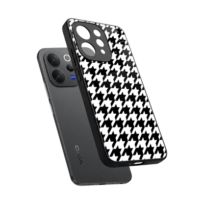 Houndstooth sleek vivo v70 elite cover with tempered glass back and TPU edges