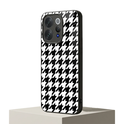 Houndstooth vivo v70 mobile cover | shockproof glass phone case