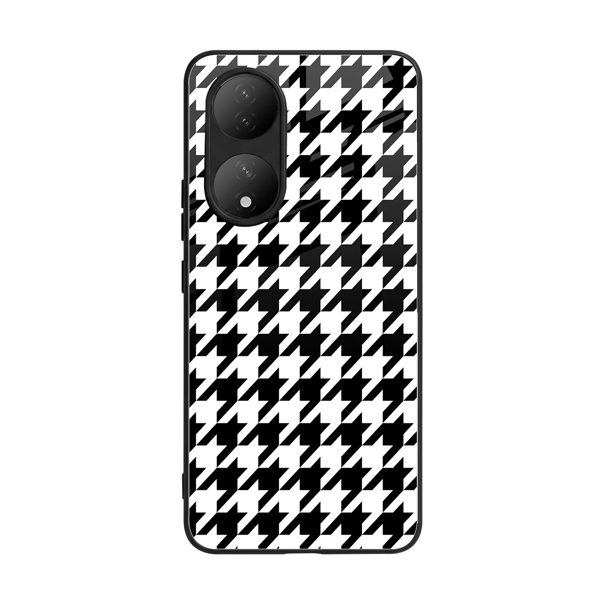 Houndstooth back phone cover | glass case for Vivo-y100