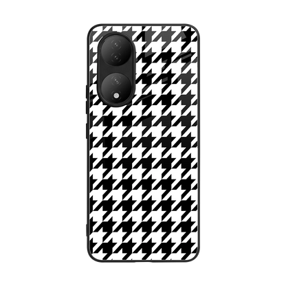 Houndstooth back phone cover | glass case for Vivo-y100