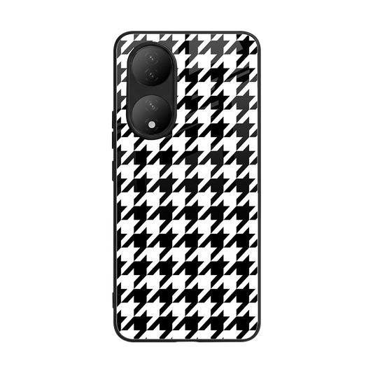 Houndstooth back phone cover | glass case for Vivo-y100