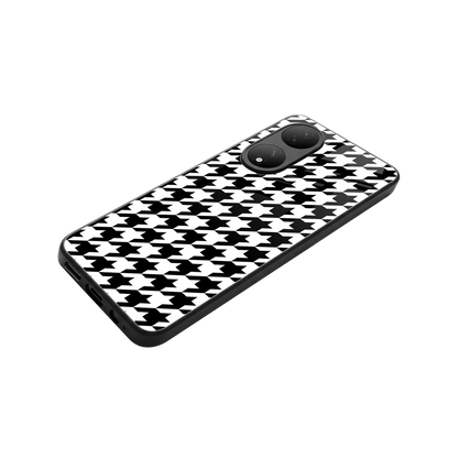 Houndstooth stylish phone case for Vivo-y100 | glossy glass and slim fit