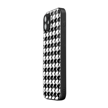 Houndstooth iphone 11 mobile cover | shockproof glass phone case