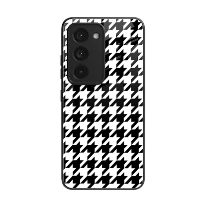 Houndstooth back phone cover | glass case for redmi 15 5g