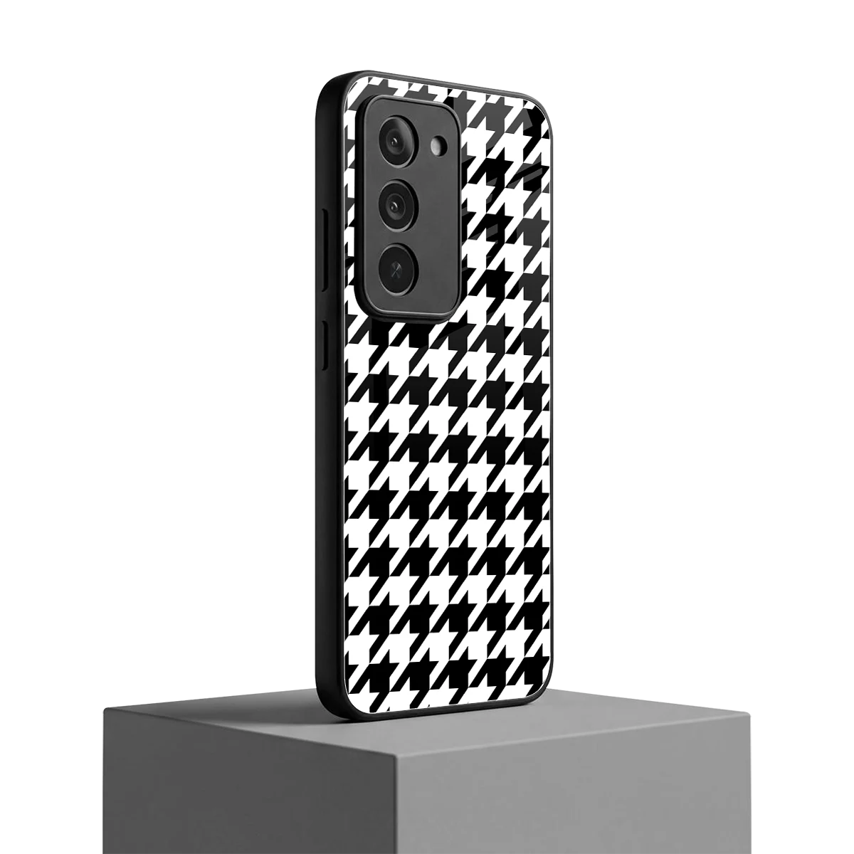 Houndstooth redmi 15 5g mobile cover | shockproof glass phone case