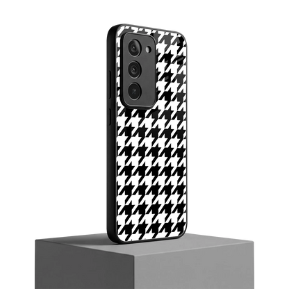 Houndstooth redmi 15 5g mobile cover | shockproof glass phone case