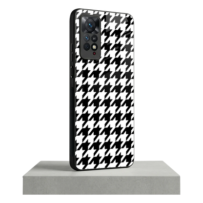 Houndstooth redmi note 11 pro mobile cover | shockproof glass phone case