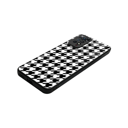 Houndstooth stylish phone case for redmi note 11 pro | glossy glass and slim fit