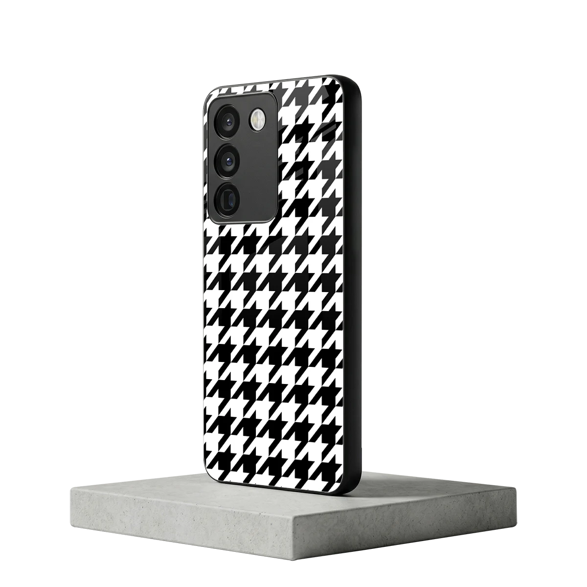 Houndstooth vivo y200 5g mobile cover | shockproof glass phone case