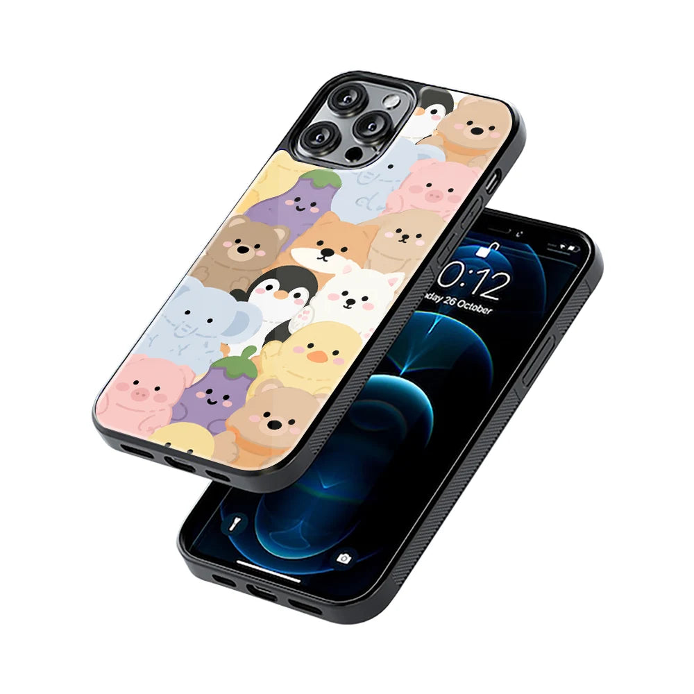 Protective Glass Back Phone Case Compatible with iPhone, Samsung, OnePlus, Pixel & More