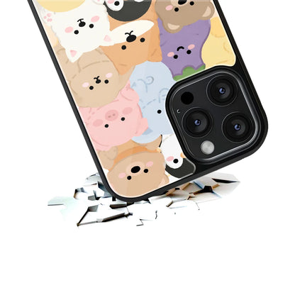 Durable Glass Back Mobile Case for iPhone, Samsung, OnePlus, Google Pixel, Redmi, Vivo, Oppo