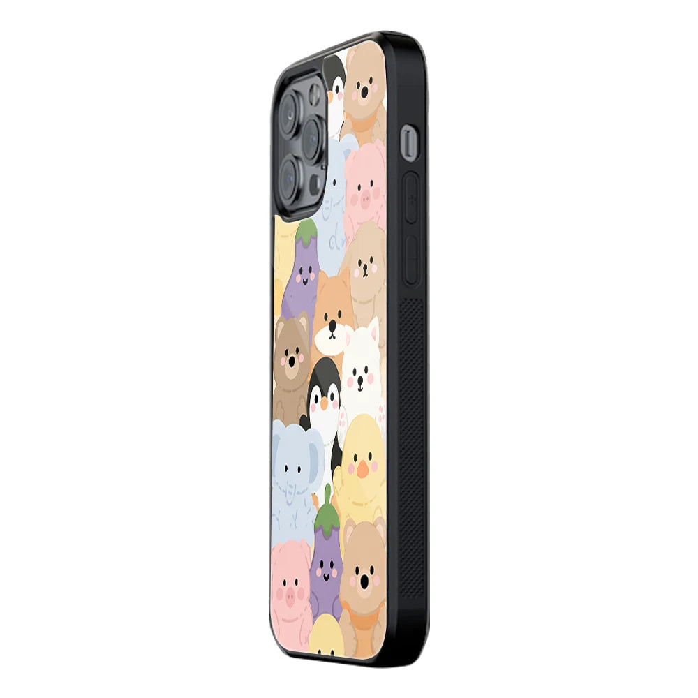 Trendy Glass Back Mobile Case for iPhone, Samsung, Redmi, OnePlus, Google Pixel, Motorola