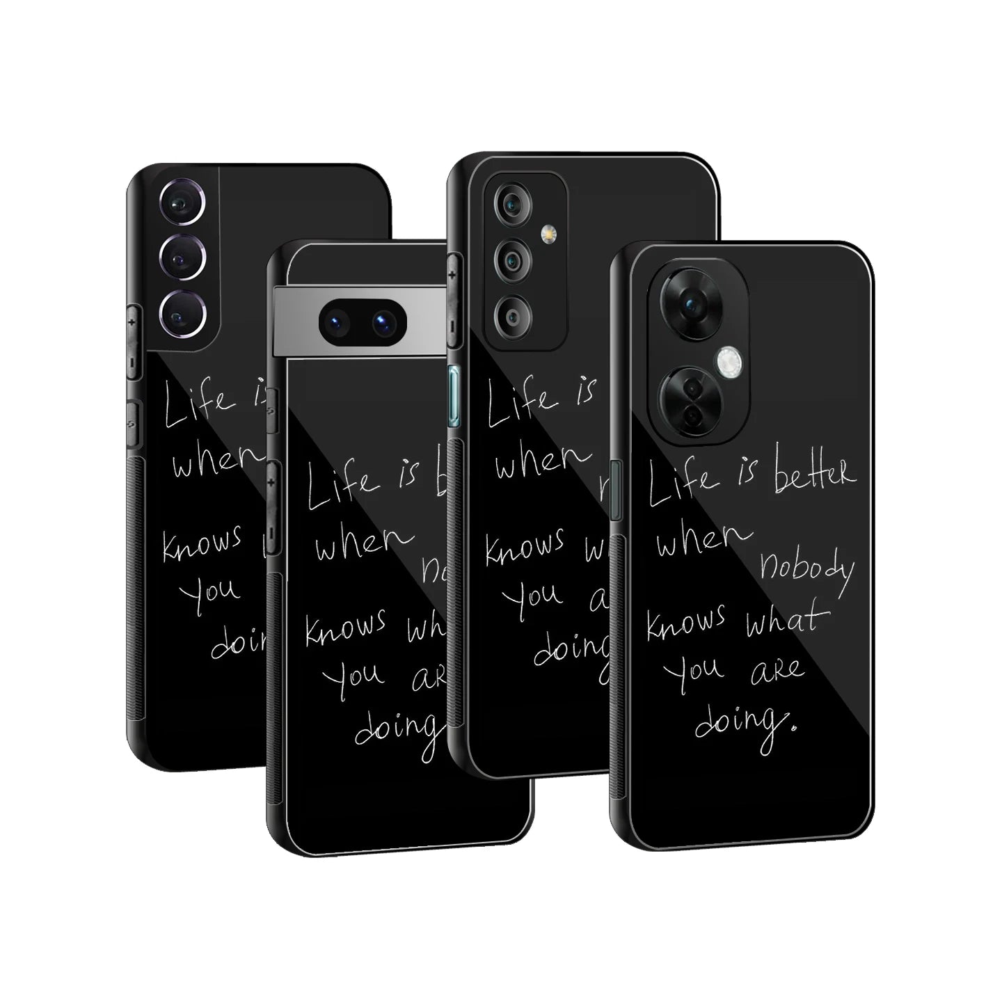 Stylish Glass Back Case for All Smartphones iPhone, Samsung, OnePlus, Pixel, Redmi, Oppo, Vivo, Motorola