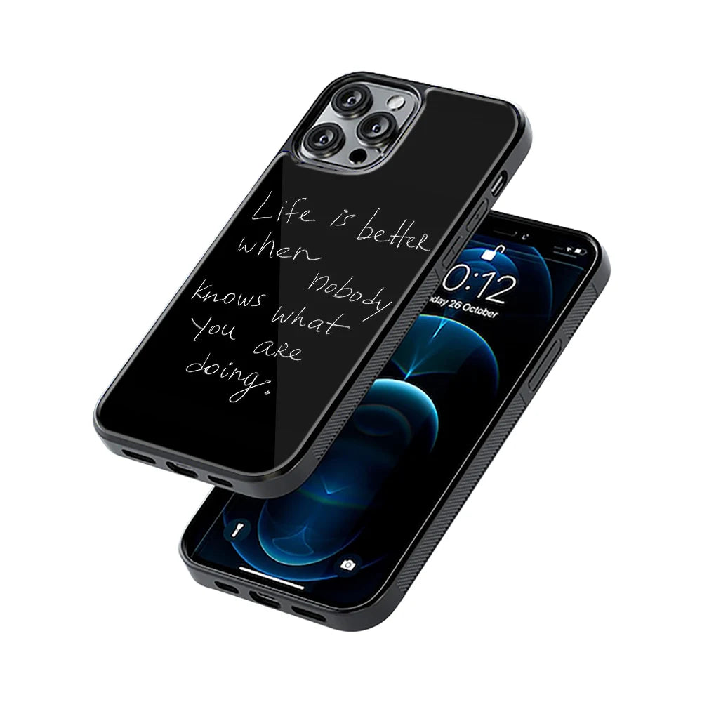 Protective Glass Back Phone Case Compatible with iPhone, Samsung, OnePlus, Pixel & More