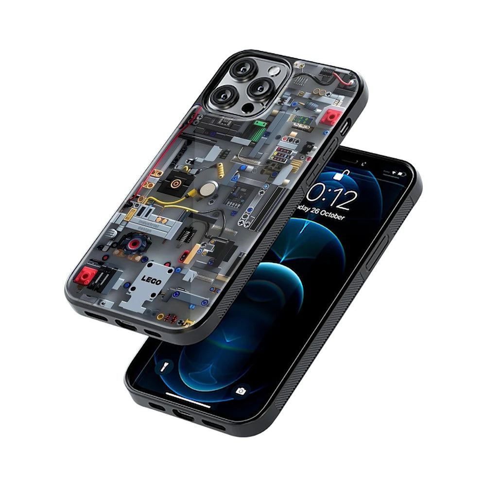 Protective Glass Back Phone Case Compatible with iPhone, Samsung, OnePlus, Pixel & More