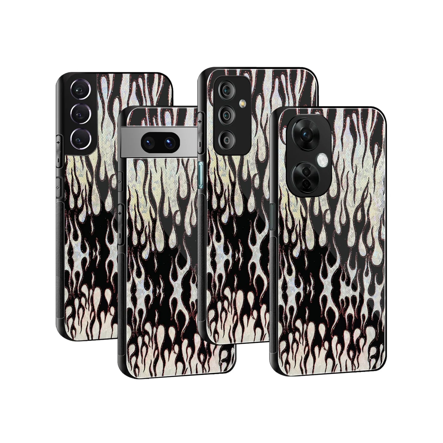 Stylish Glass Back Case for All Smartphones iPhone, Samsung, OnePlus, Pixel, Redmi, Oppo, Vivo, Motorola