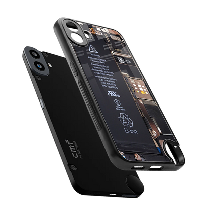 Inside Out sleek cmf nothing phone 1 cover with tempered glass back and TPU edges