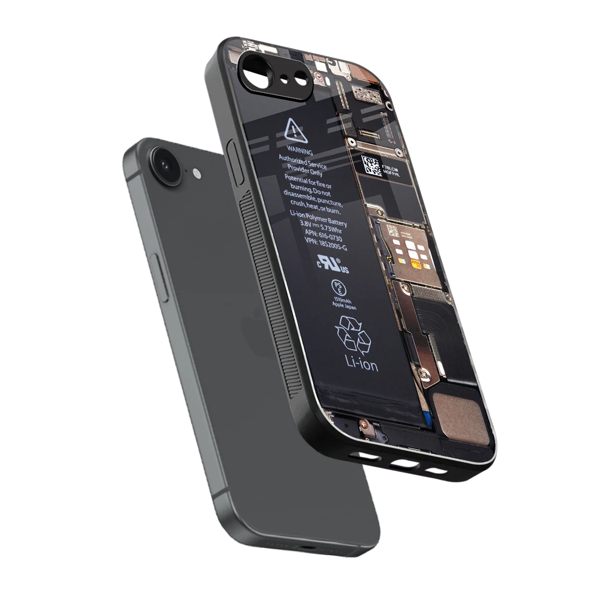 Inside Out sleek iphone 16e cover with tempered glass back and TPU edges