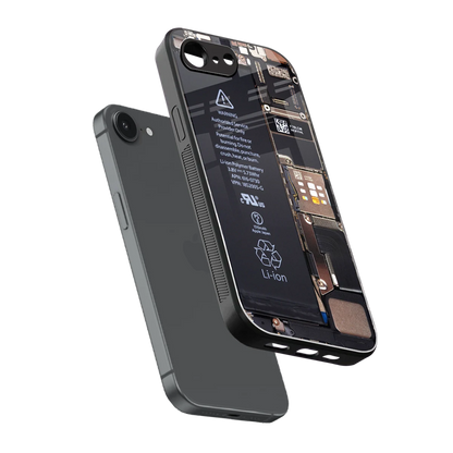 Inside Out sleek iphone 16e cover with tempered glass back and TPU edges