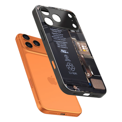 Inside Out sleek iphone 17 pro cover with tempered glass back and TPU edges