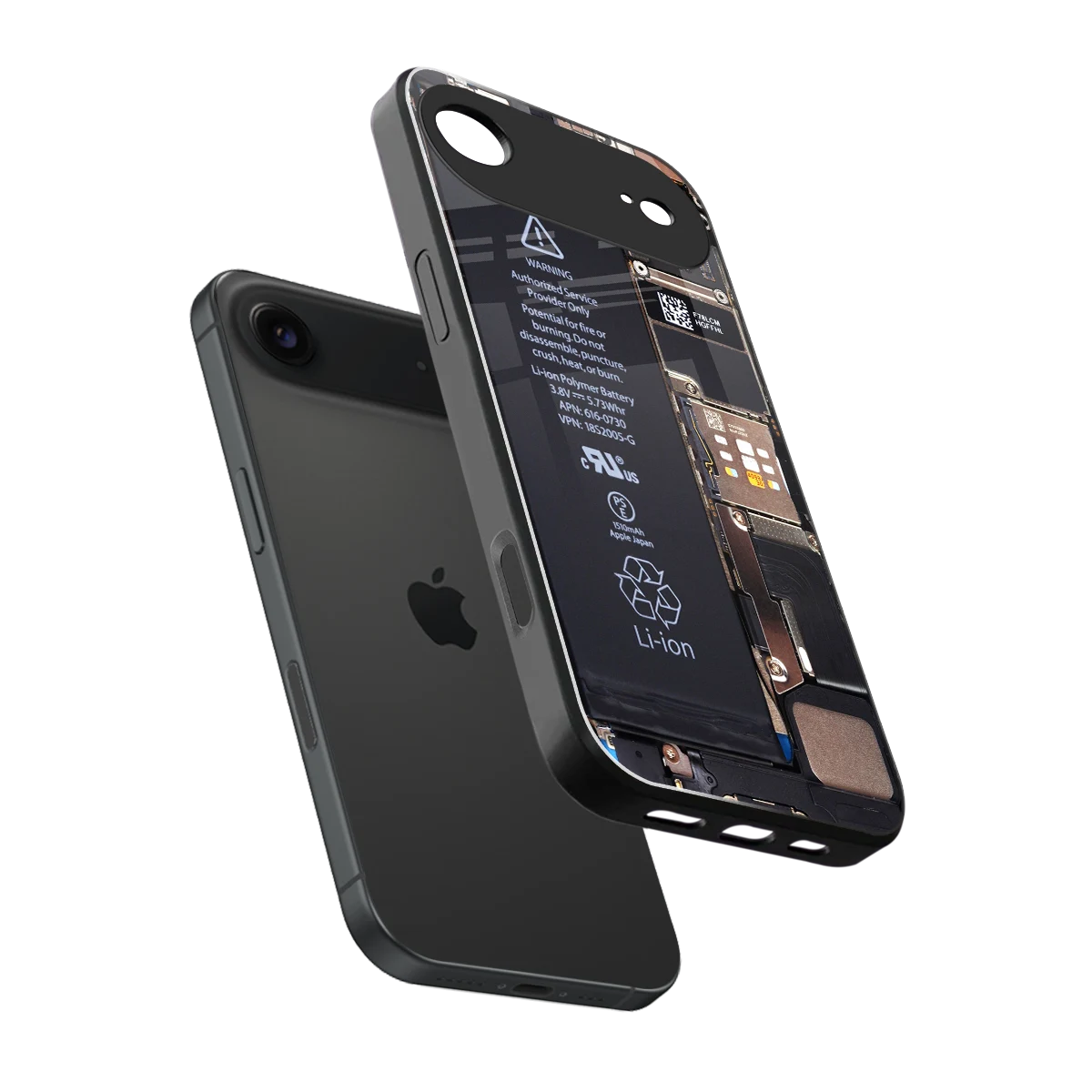 Inside Out sleek iphone air cover with tempered glass back and TPU edges
