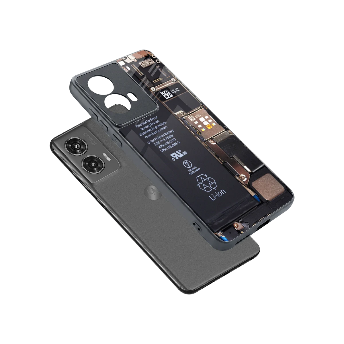Inside Out sleek motorola edge 50 fusion cover with tempered glass back and TPU edges