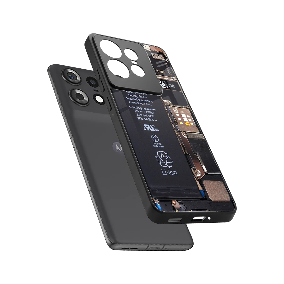 Inside Out sleek motorola edge 50 pro cover with tempered glass back and TPU edges