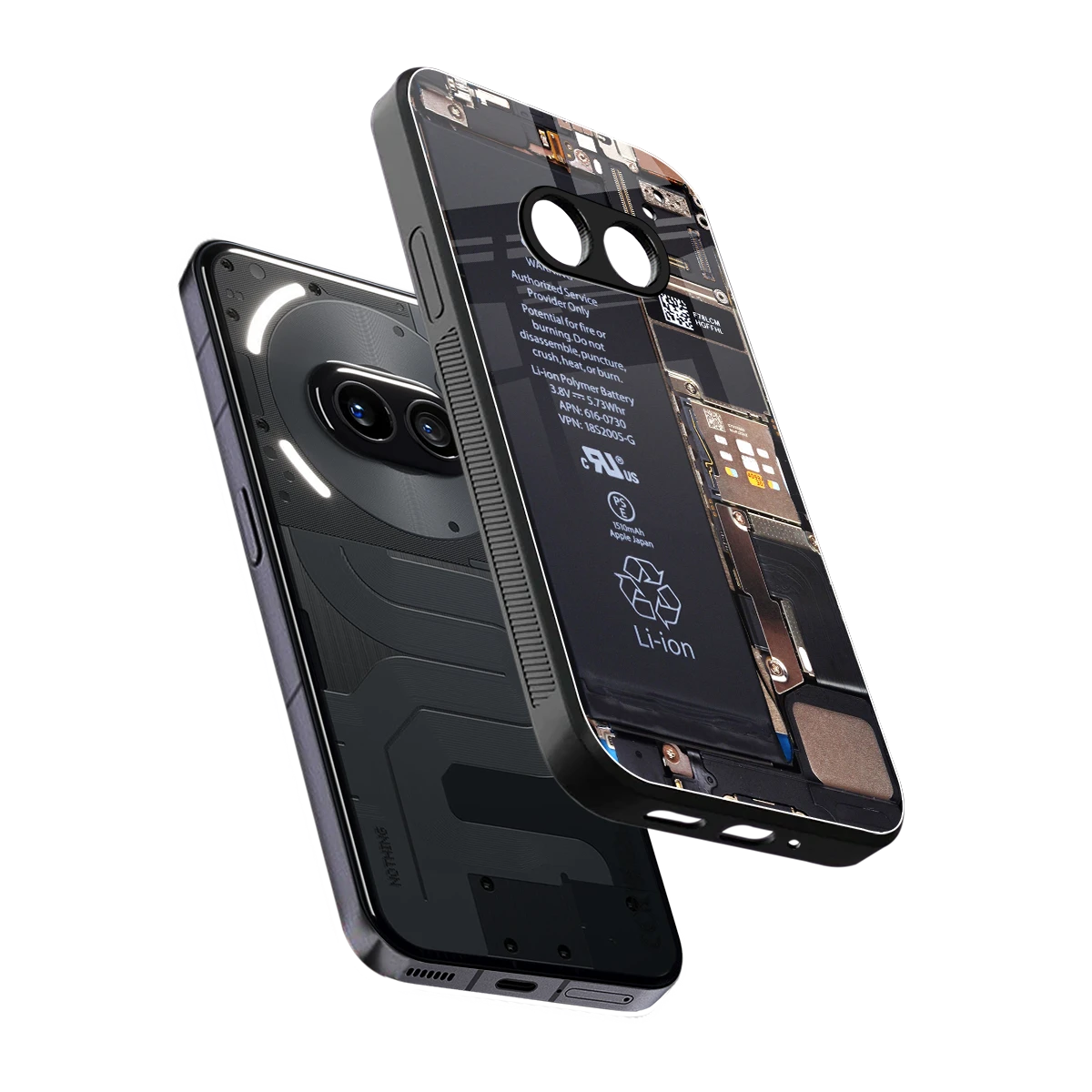 Inside Out sleek nothing phone 2a plus cover with tempered glass back and TPU edges