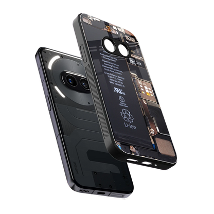 Inside Out sleek nothing phone 2a plus cover with tempered glass back and TPU edges