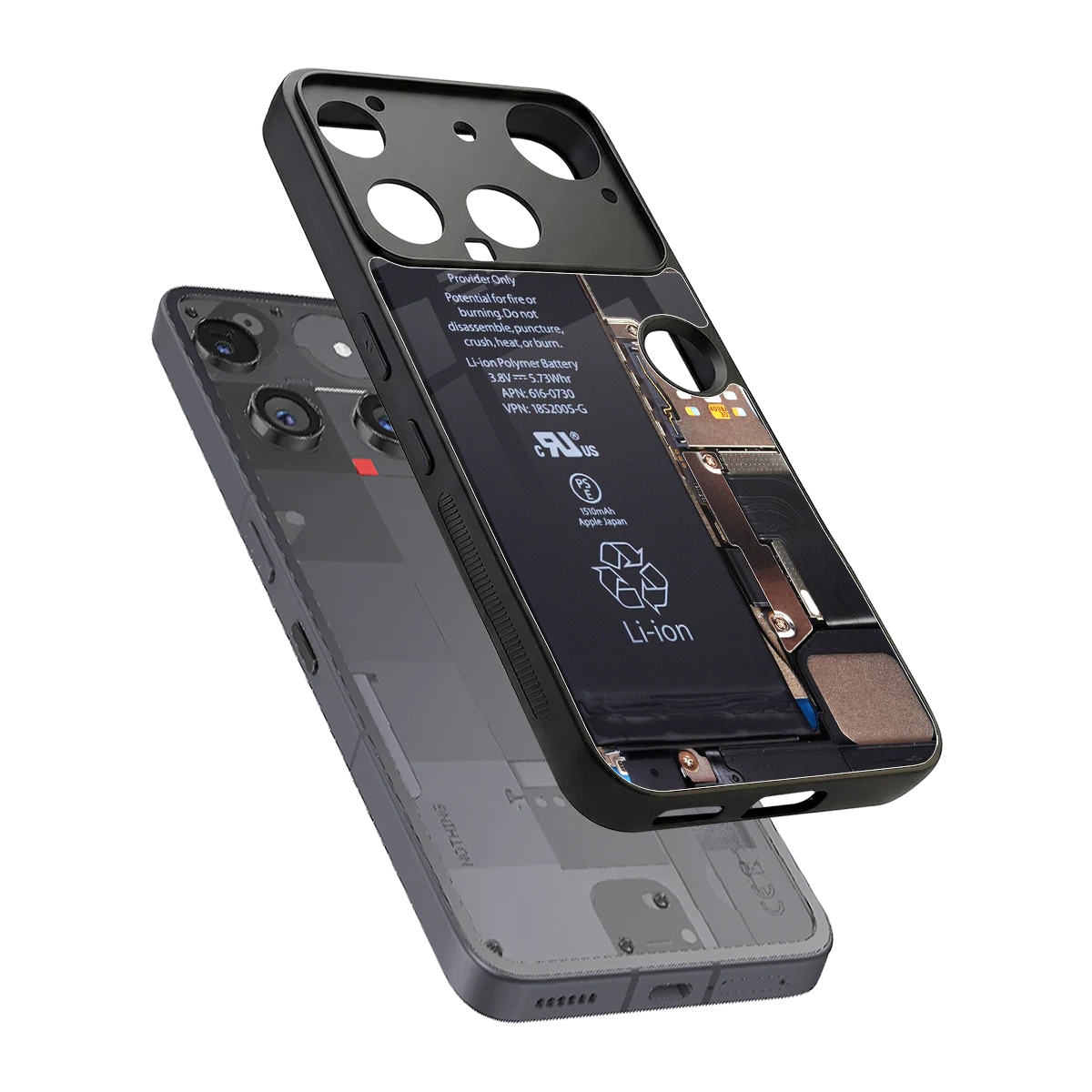 Inside Out sleek nothing phone 3 cover with tempered glass back and TPU edges