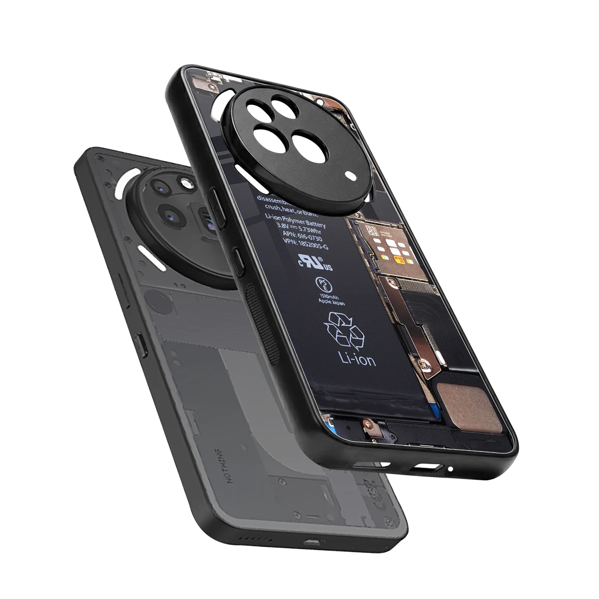 Inside Out sleek nothing phone 3a pro cover with tempered glass back and TPU edges