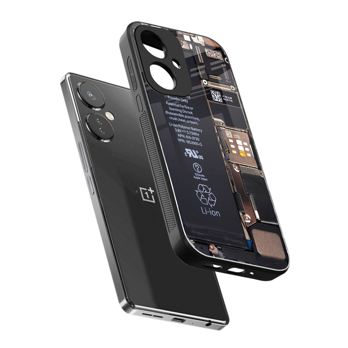 Inside Out sleek oneplus nord ce 3 cover with tempered glass back and TPU edges
