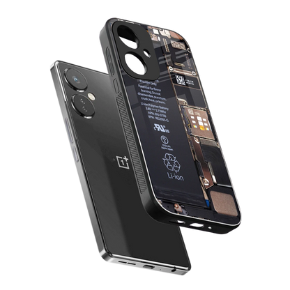 Inside Out sleek oneplus nord ce 3 cover with tempered glass back and TPU edges
