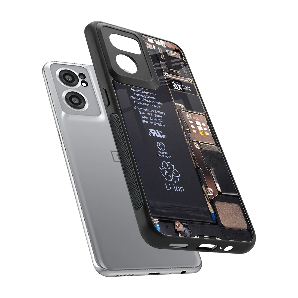 Inside Out sleek oneplus nord ce 2 cover with tempered glass back and TPU edges
