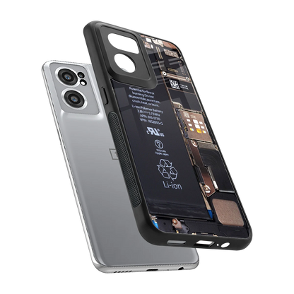 Inside Out sleek oneplus nord ce 2 cover with tempered glass back and TPU edges