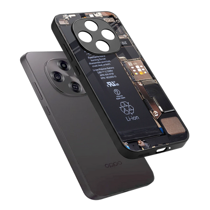 Inside Out sleek oppo f31 pro 5g cover with tempered glass back and TPU edges