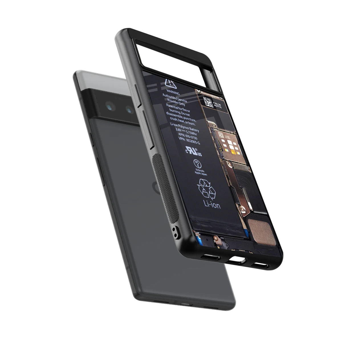 Inside Out sleek google pixel 6 pro cover with tempered glass back and TPU edges