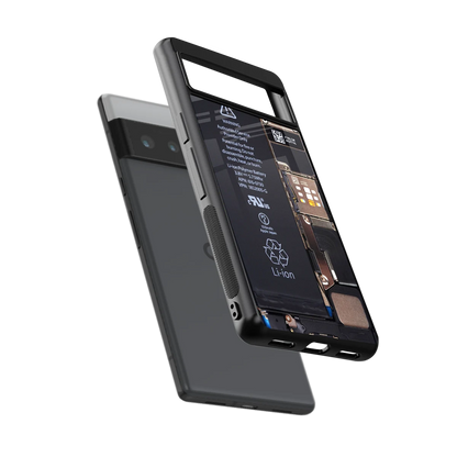 Inside Out sleek google pixel 6 pro cover with tempered glass back and TPU edges