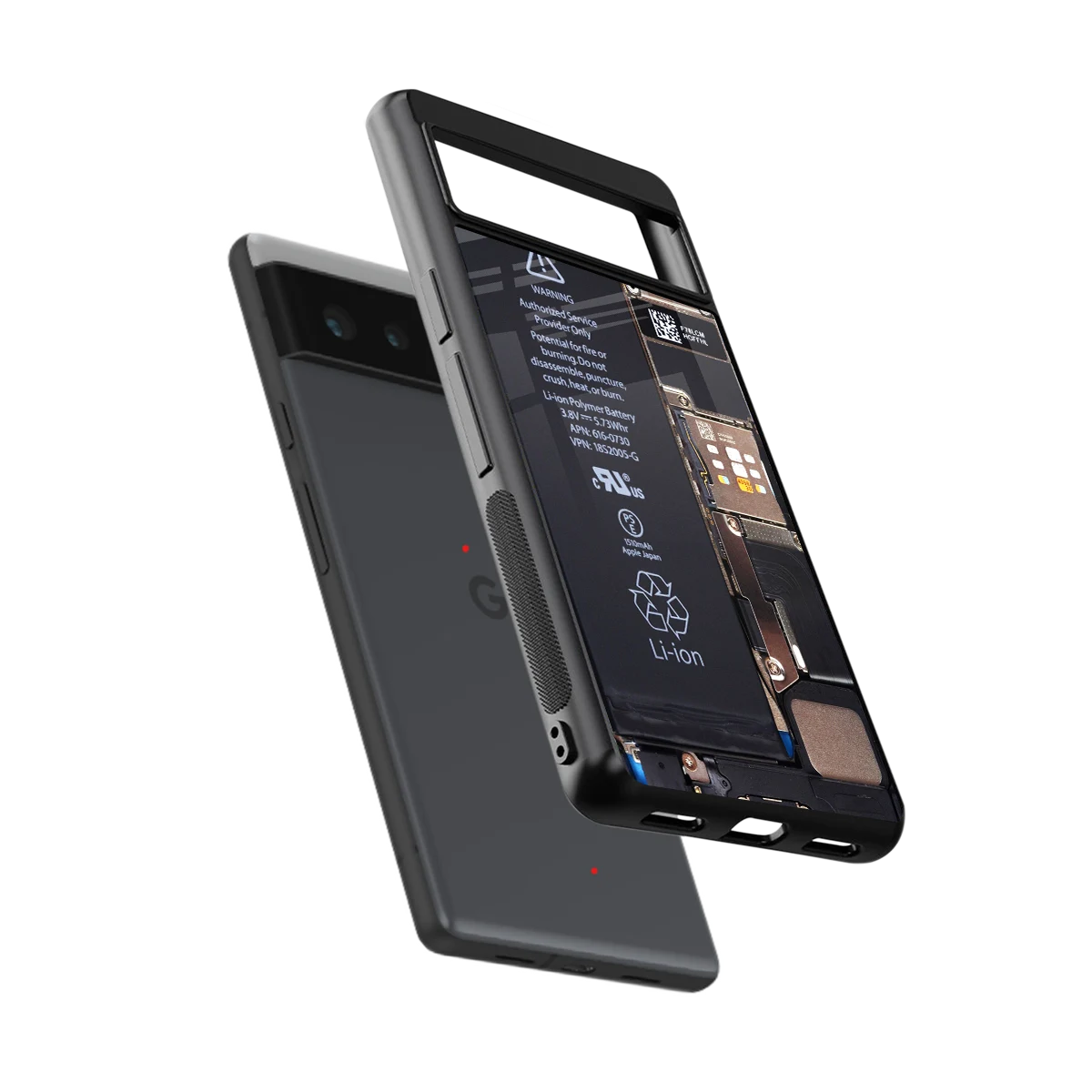 Inside Out sleek google pixel 6a cover with tempered glass back and TPU edges