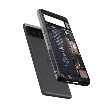 Inside Out sleek google pixel 6a cover with tempered glass back and TPU edges